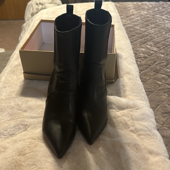 Red Bottom Black Boots Booties size 9 - Picture 5 of 6